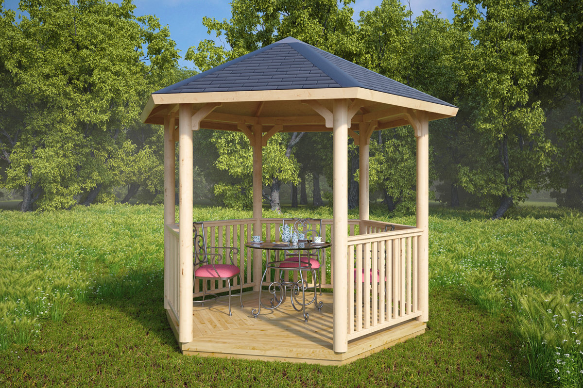 Drevený altánok elizabeth 6m2 / 3 x 3 m zahradny domcek 24 D altan paolo