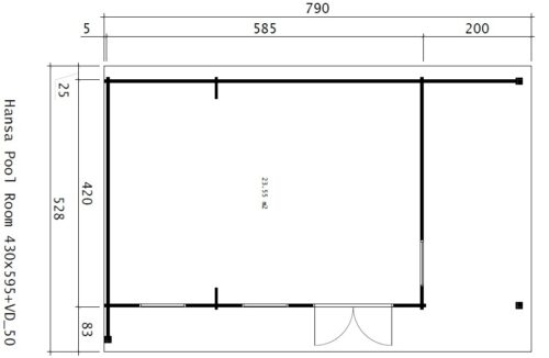 Hansa Pool Room Ground Plan